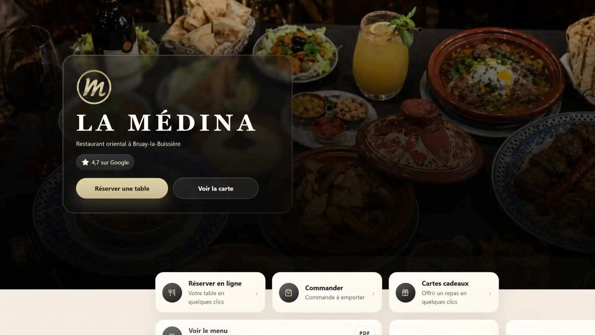 Page d’accueil du site de La Médina à Bruay-la-Buissière